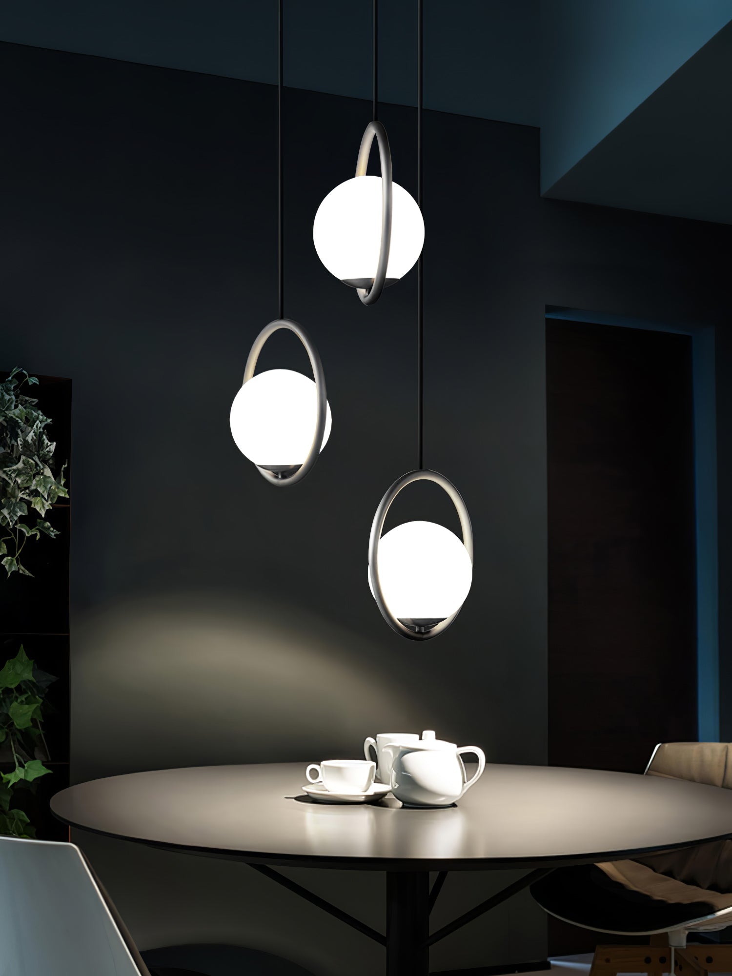 Glass Pendant Lamp | Brass & Glass | Gold, Black, Chrome