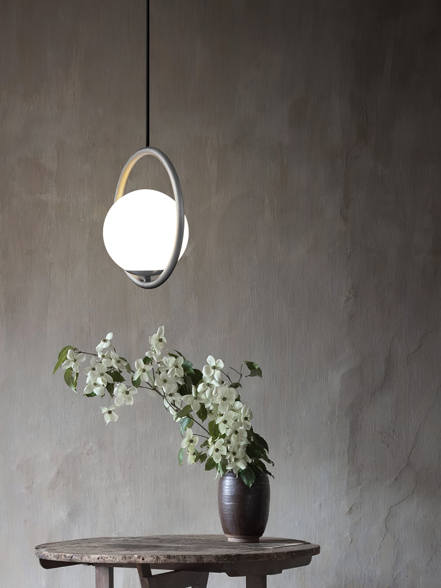 Glass Pendant Lamp | Brass & Glass | Gold, Black, Chrome