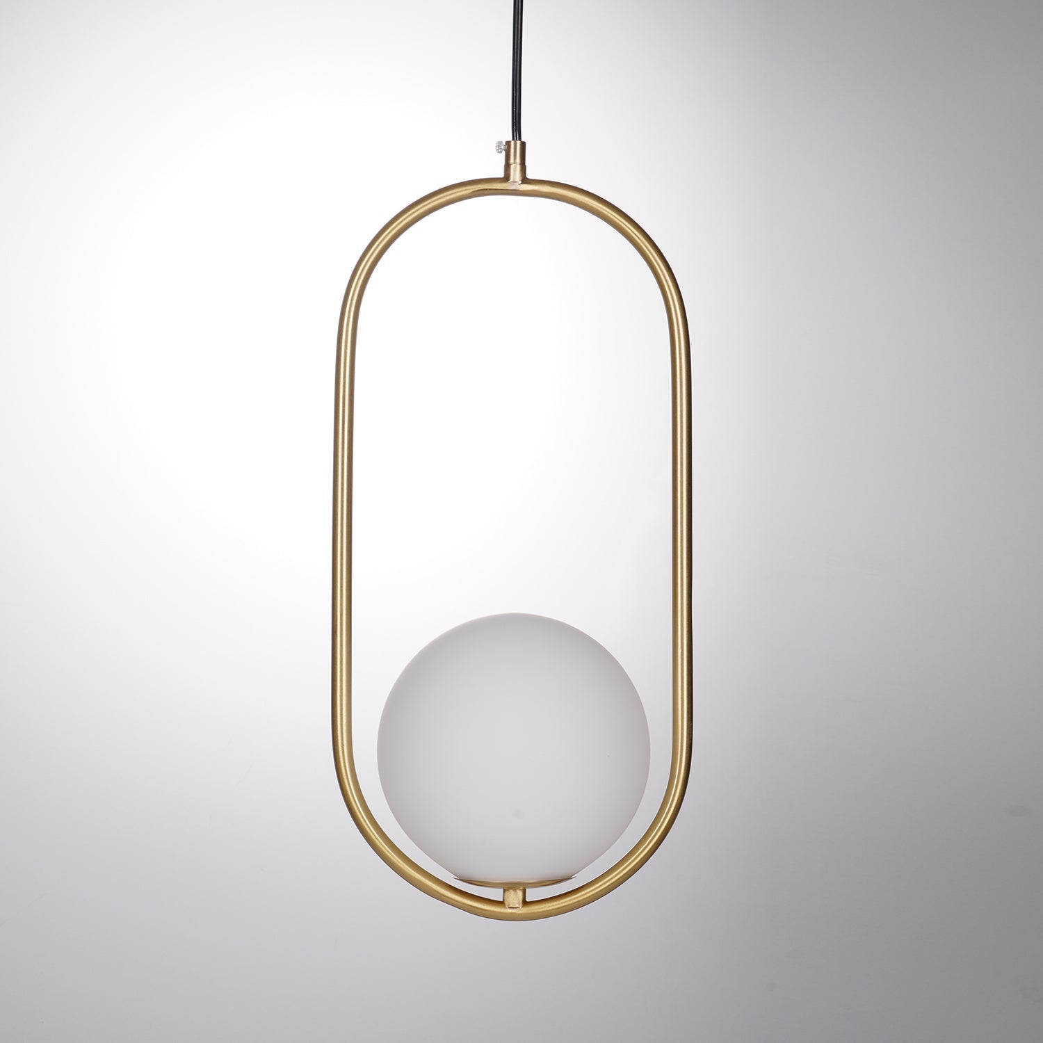 Glass Pendant Lamp | Brass & Glass | Gold, Black, Chrome