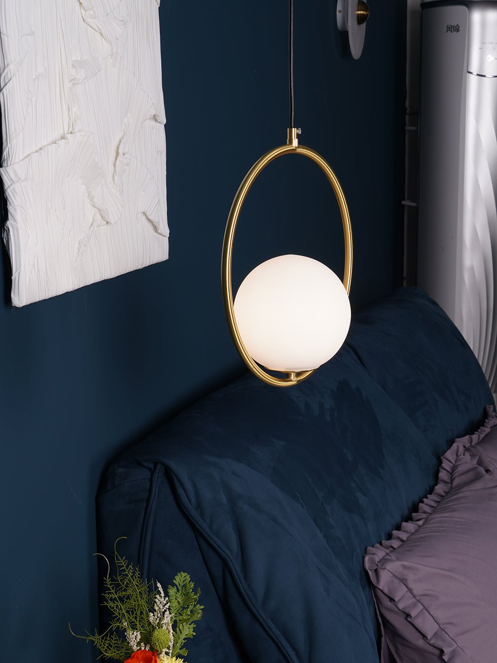 Glass Pendant Lamp | Brass & Glass | Gold, Black, Chrome