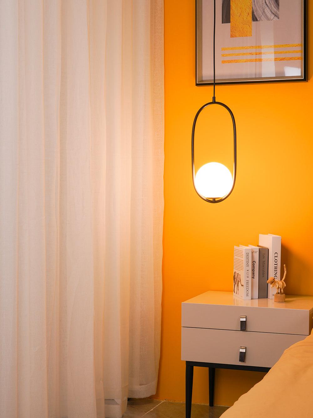Glass Pendant Lamp | Brass & Glass | Gold, Black, Chrome