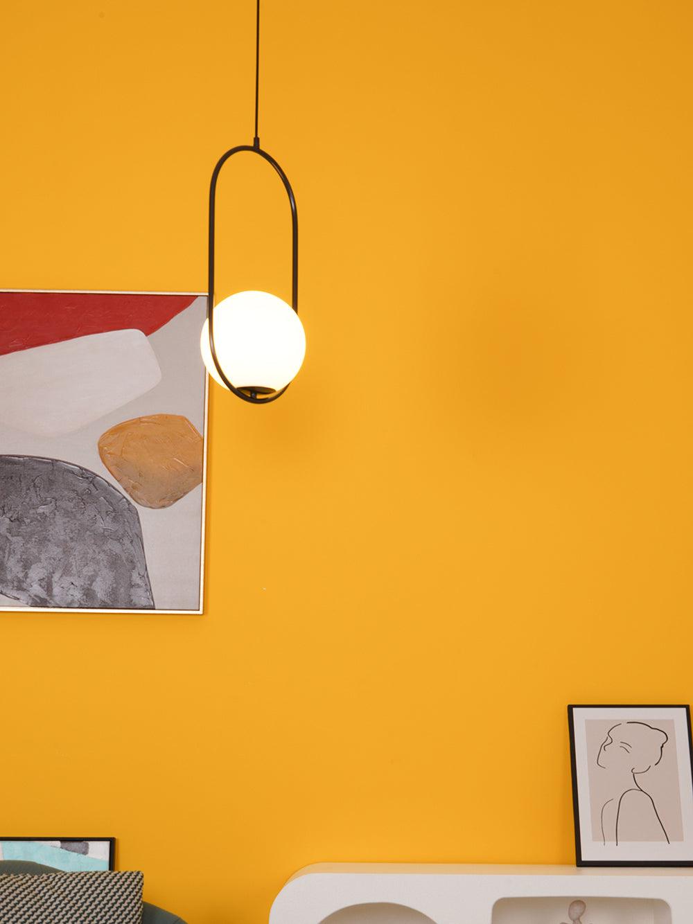 Glass Pendant Lamp | Brass & Glass | Gold, Black, Chrome