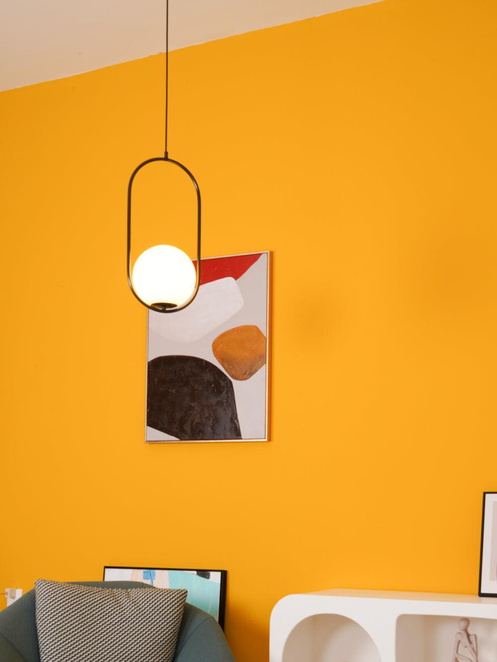 Glass Pendant Lamp | Brass & Glass | Gold, Black, Chrome