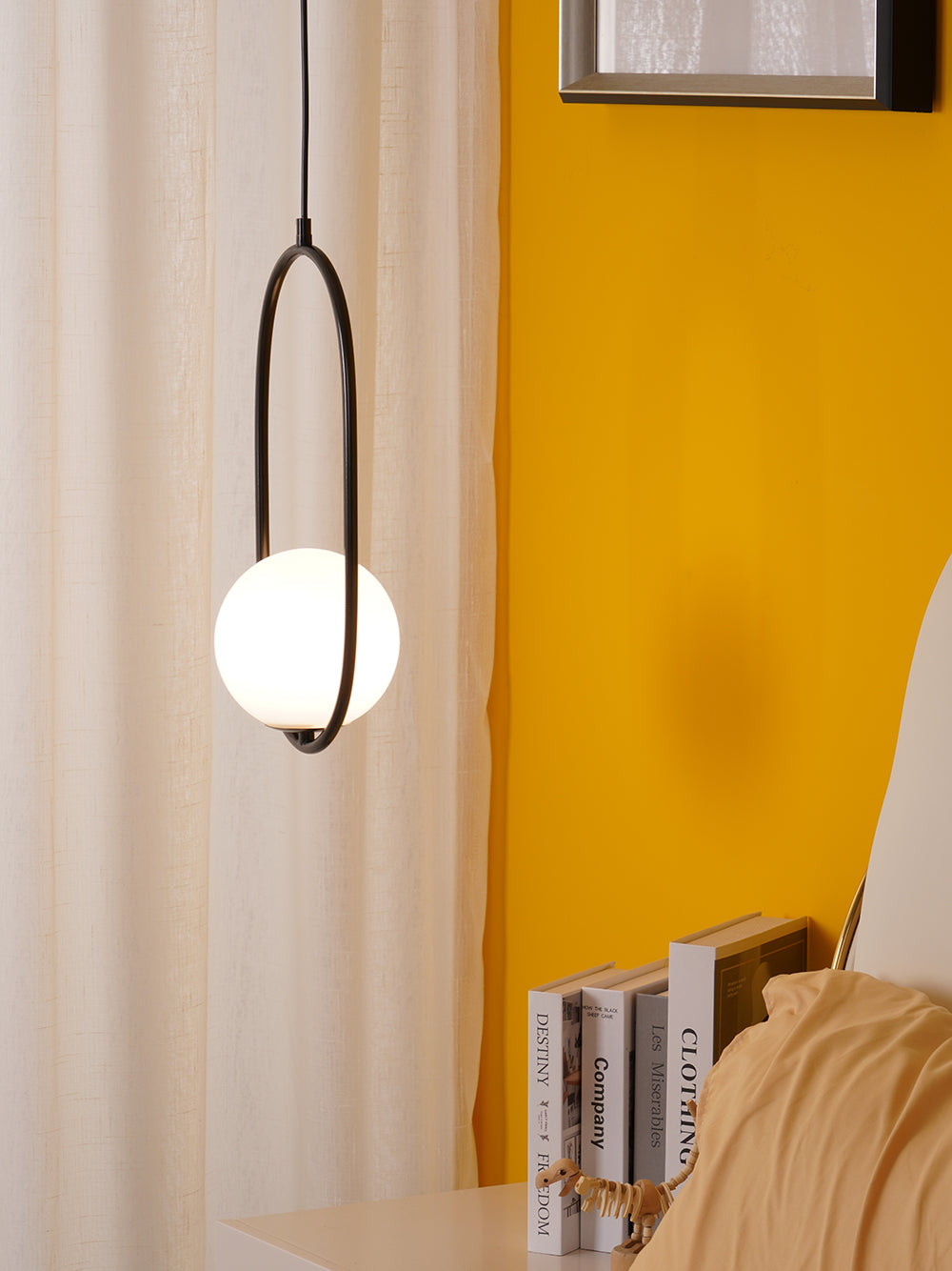 Glass Pendant Lamp | Brass & Glass | Gold, Black, Chrome