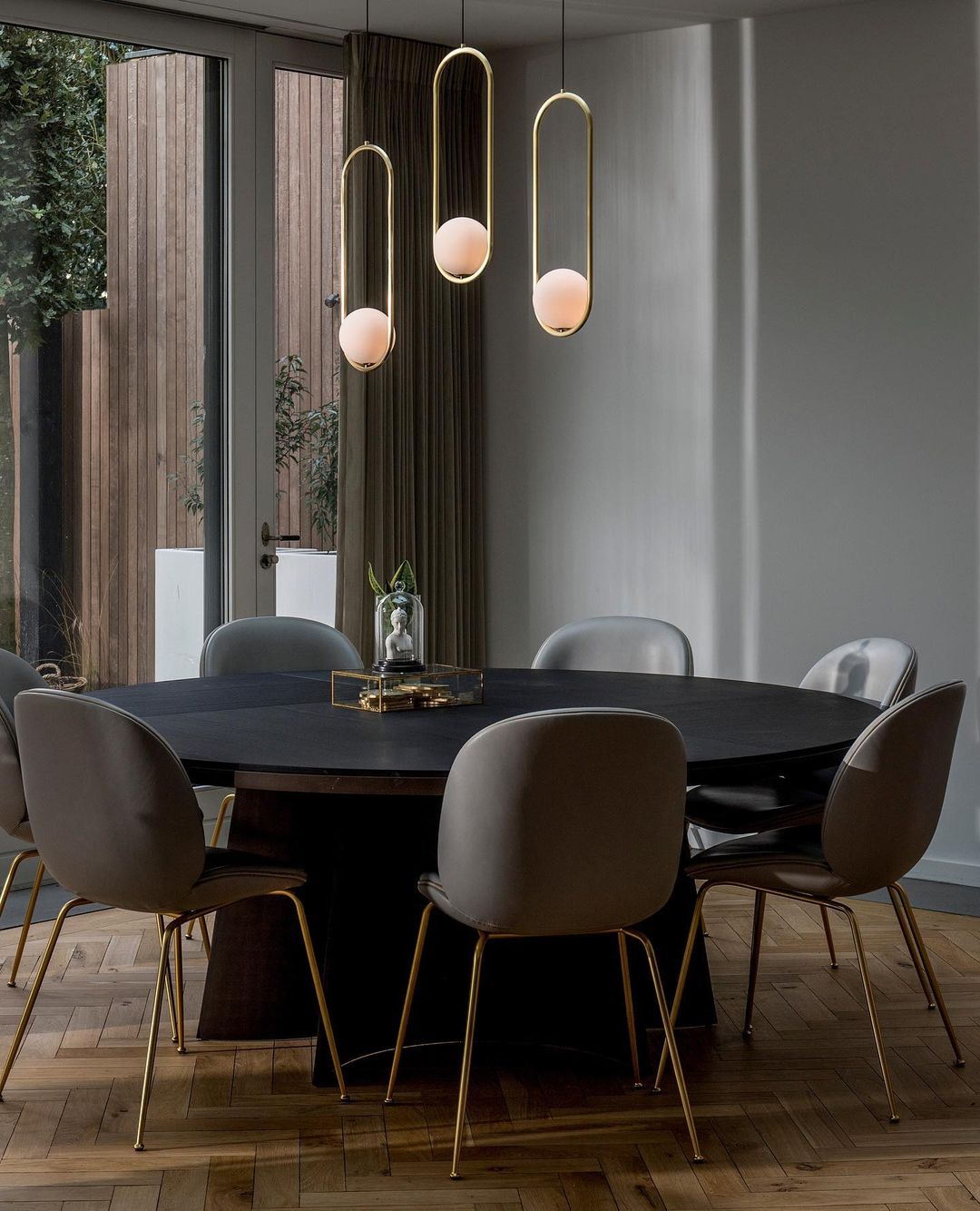 Glass Pendant Lamp | Brass & Glass | Gold, Black, Chrome