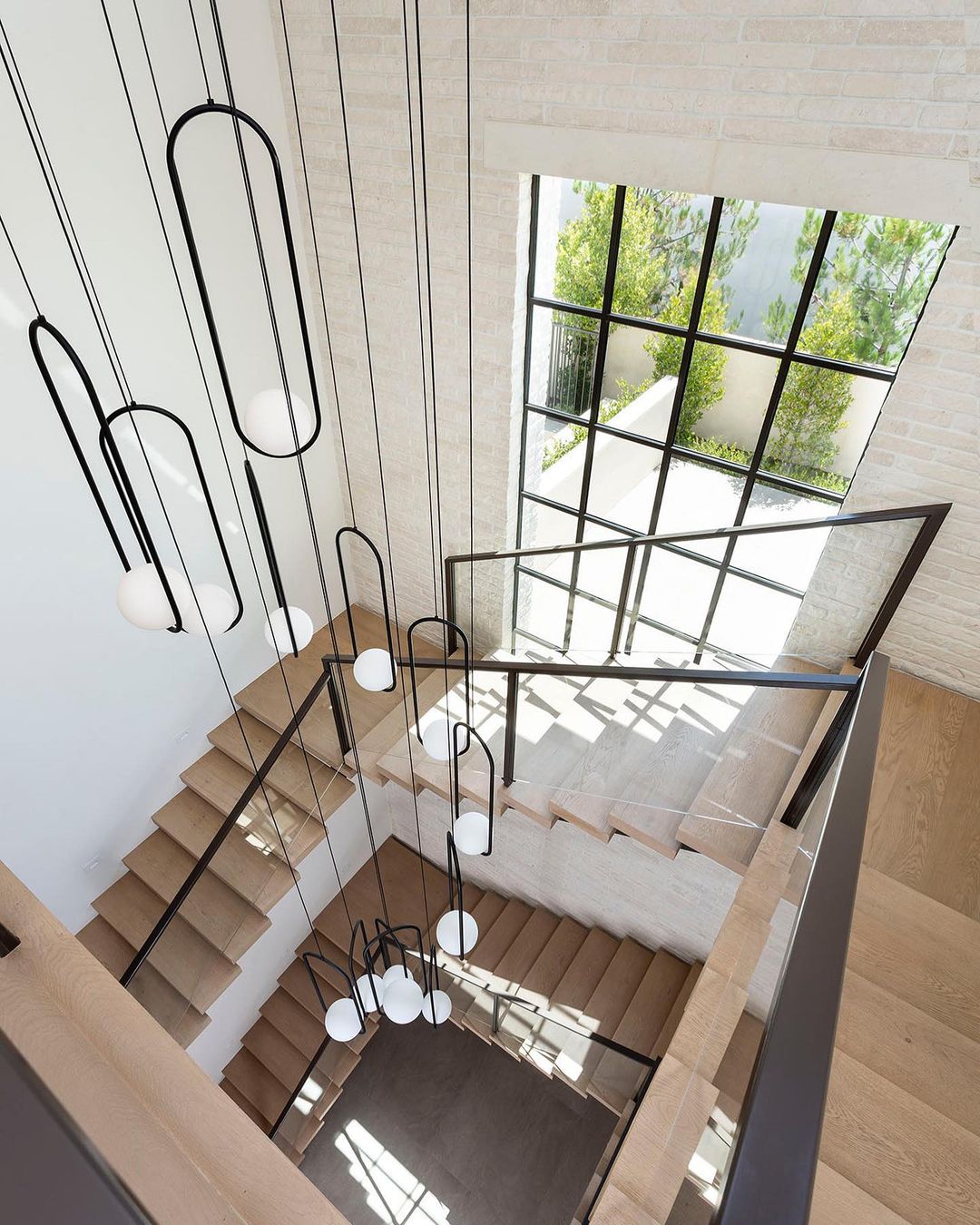 Glass Pendant Lamp | Brass & Glass | Gold, Black, Chrome