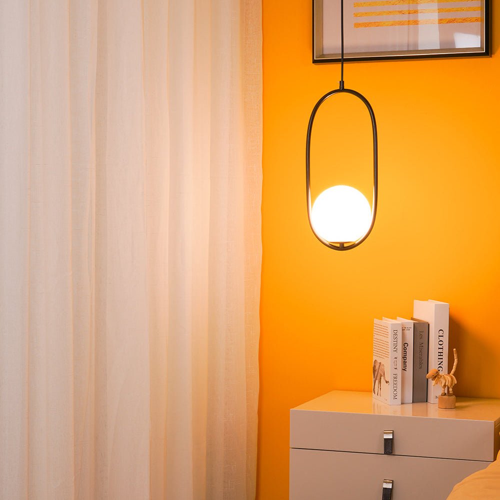 Glass Pendant Lamp | Brass & Glass | Gold, Black, Chrome