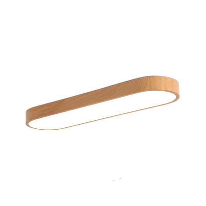 Mila Round Flush Mount Ceiling Lamp | Wood, Metal, Acrylic | White