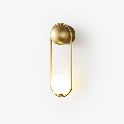 Mila Wall Lamp | Brass & Glass | Modern Design, White Shade