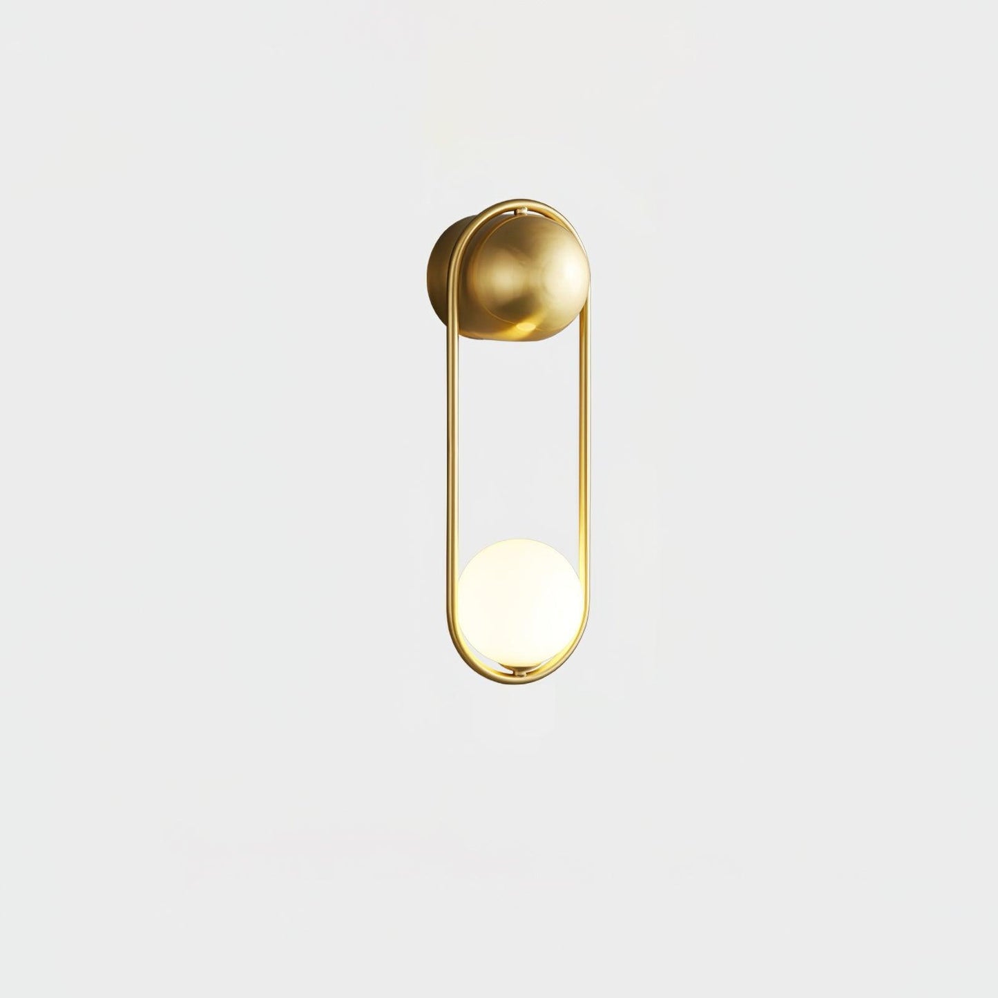 Mila Wall Lamp | Brass & Glass | Modern Design, White Shade