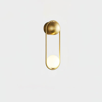 Mila Wall Lamp | Brass & Glass | Modern Design, White Shade