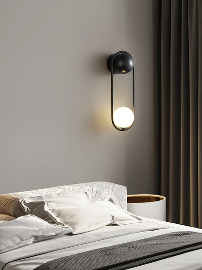Mila Wall Lamp | Brass & Glass | Modern Design, White Shade