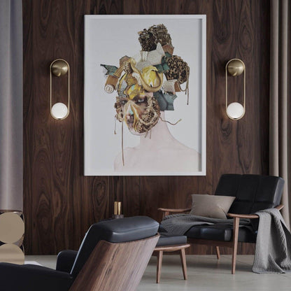 Mila Wall Lamp | Brass & Glass | Modern Design, White Shade
