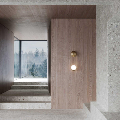 Mila Wall Lamp | Brass & Glass | Modern Design, White Shade