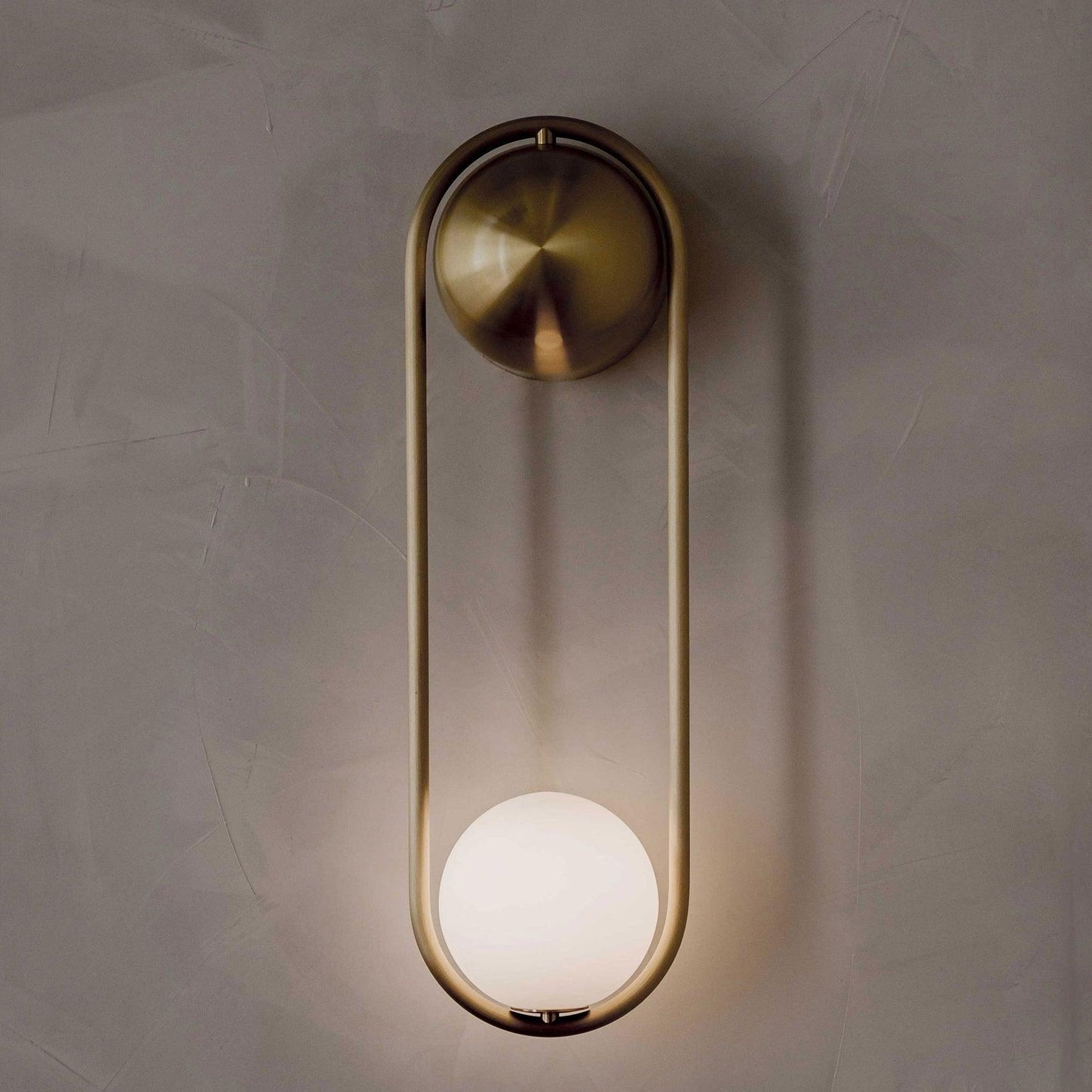 Mila Wall Lamp | Brass & Glass | Modern Design, White Shade
