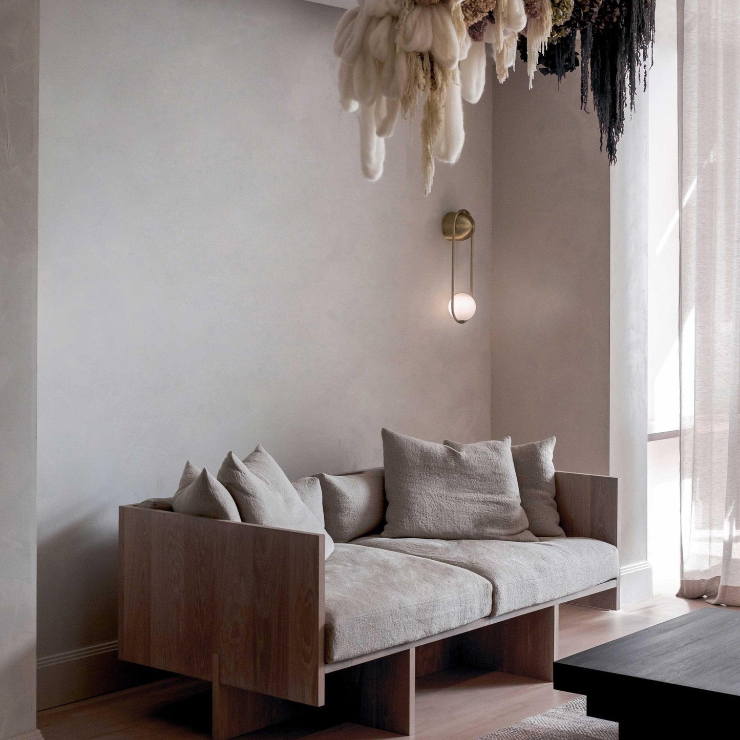 Mila Wall Lamp | Brass & Glass | Modern Design, White Shade