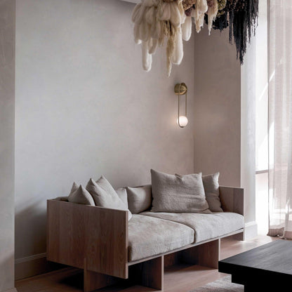 Mila Wall Lamp | Brass & Glass | Modern Design, White Shade
