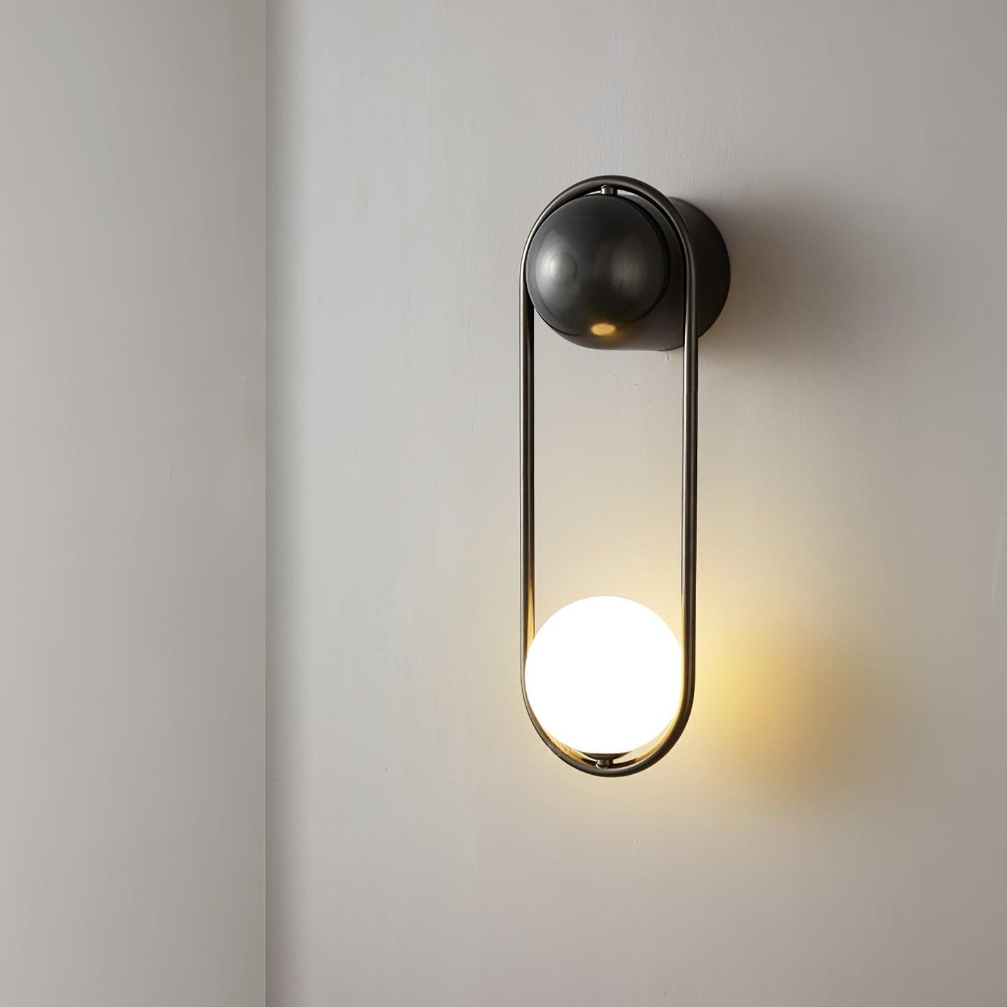 Mila Wall Lamp | Brass & Glass | Modern Design, White Shade