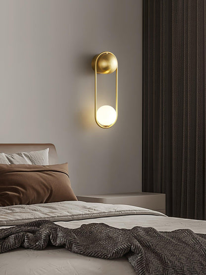 Mila Wall Lamp | Brass & Glass | Modern Design, White Shade