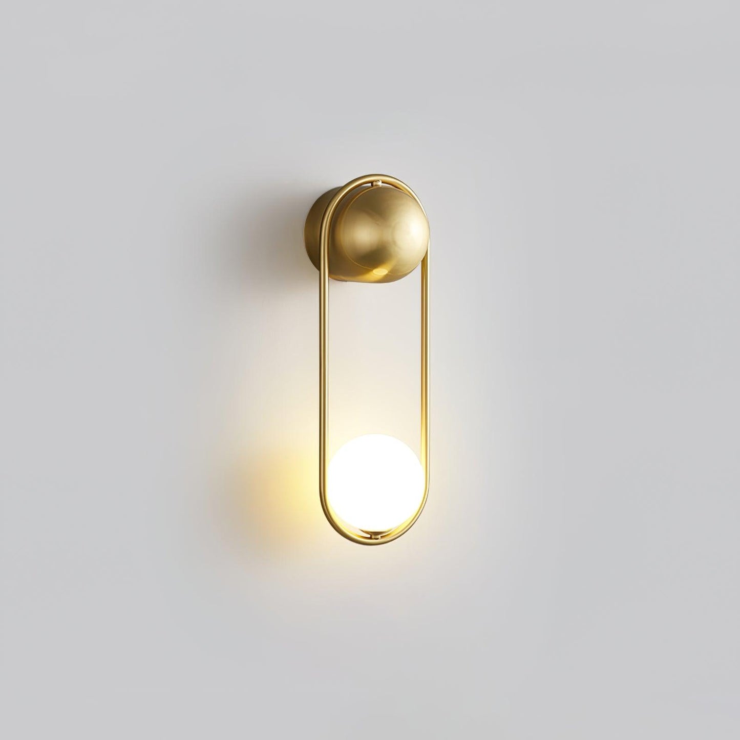 Mila Wall Lamp | Brass & Glass | Modern Design, White Shade