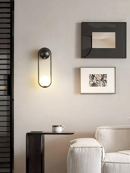 Mila Wall Lamp | Brass & Glass | Modern Design, White Shade