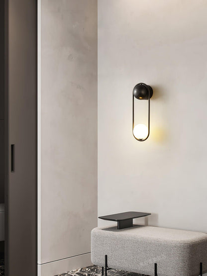 Mila Wall Lamp | Brass & Glass | Modern Design, White Shade