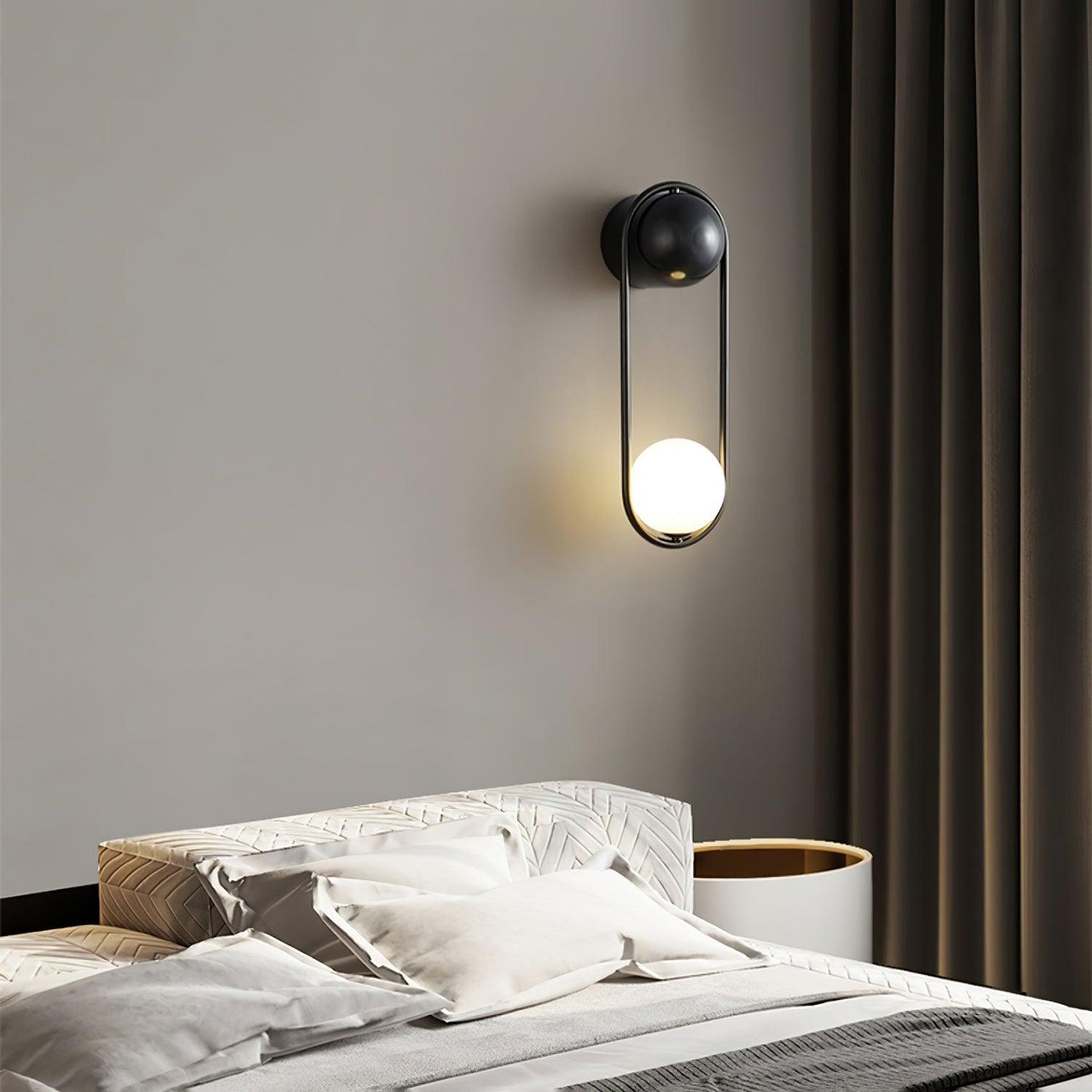 Mila Wall Lamp | Brass & Glass | Modern Design, White Shade