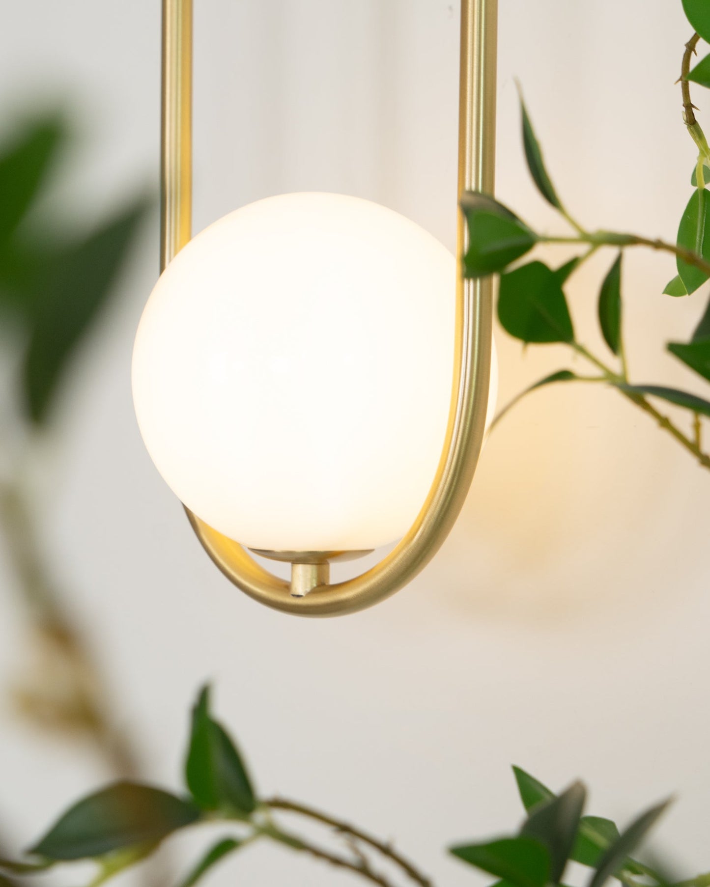 Mila Wall Lamp | Brass & Glass | Modern Design, White Shade