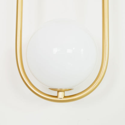 Mila Wall Lamp | Brass & Glass | Modern Design, White Shade