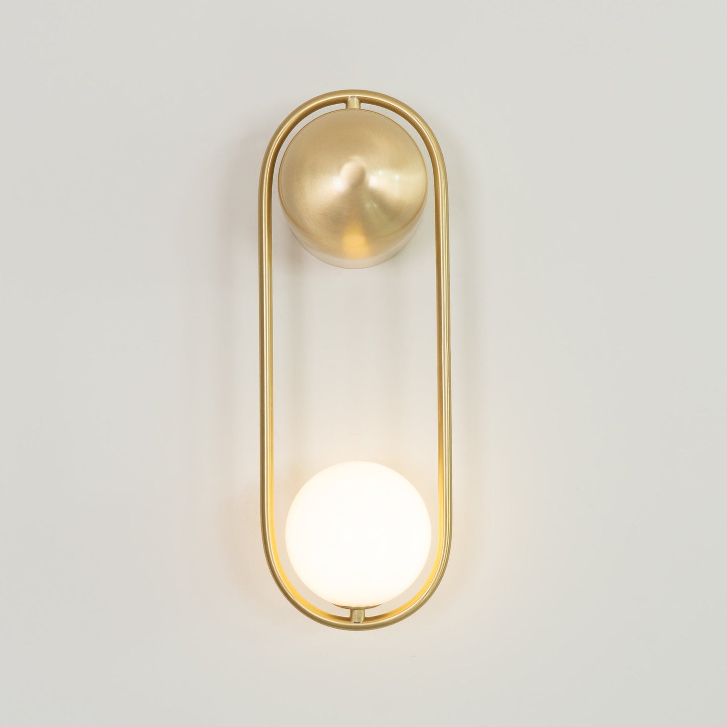 Mila Wall Lamp | Brass & Glass | Modern Design, White Shade