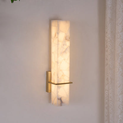 Milan Wall Sconce | Brass & Alabaster | Set of 2