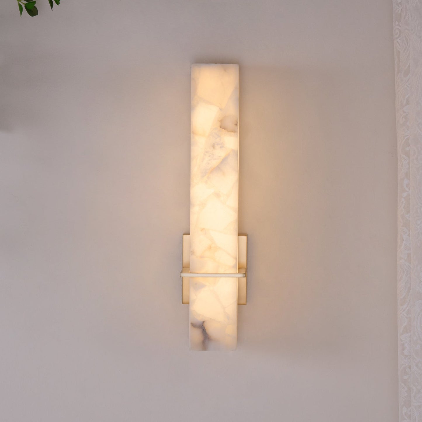 Milan Wall Sconce | Brass & Alabaster | Set of 2
