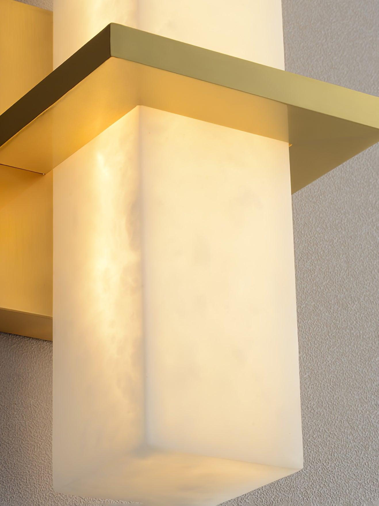 Milan Wall Sconce | Brass & Alabaster | Set of 2