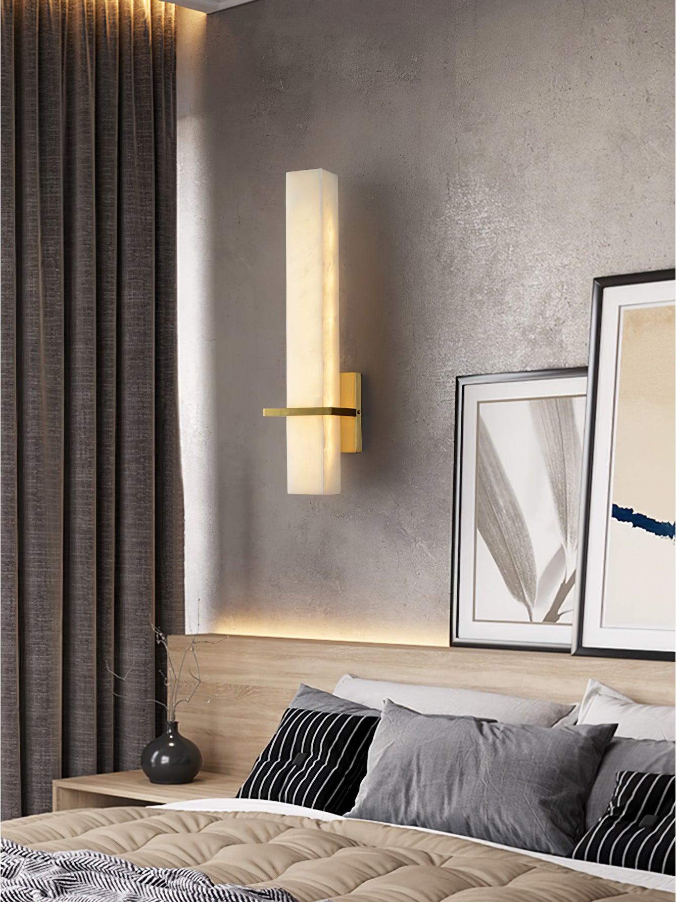 Milan Wall Sconce | Brass & Alabaster | Set of 2