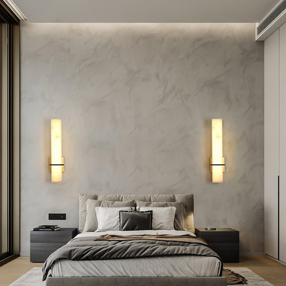 Milan Wall Sconce | Brass & Alabaster | Set of 2