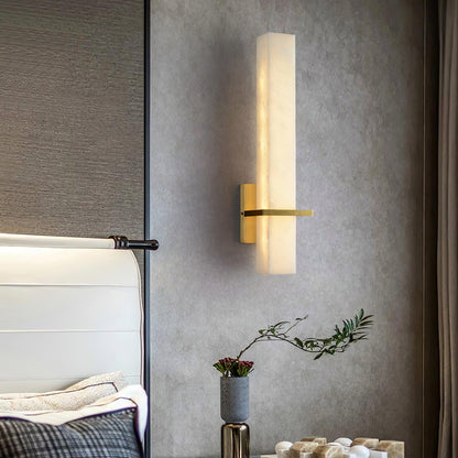 Milan Wall Sconce | Brass & Alabaster | Set of 2