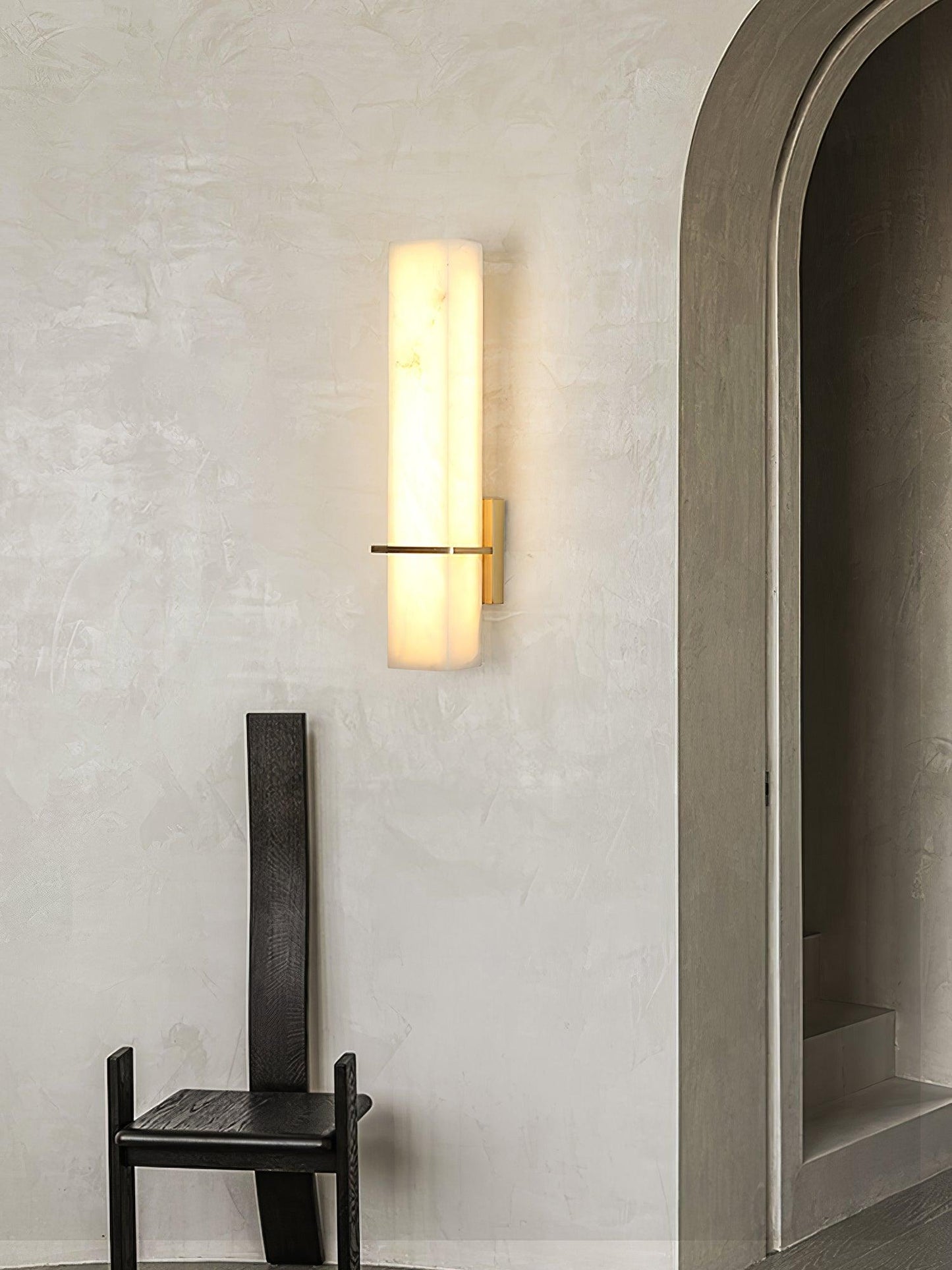Milan Wall Sconce | Brass & Alabaster | Set of 2