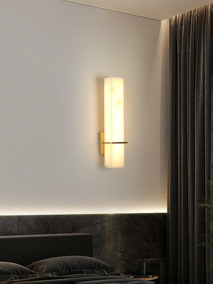 Milan Wall Sconce | Brass & Alabaster | Set of 2
