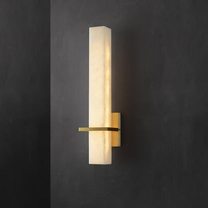 Milan Wall Sconce | Brass & Alabaster | Set of 2