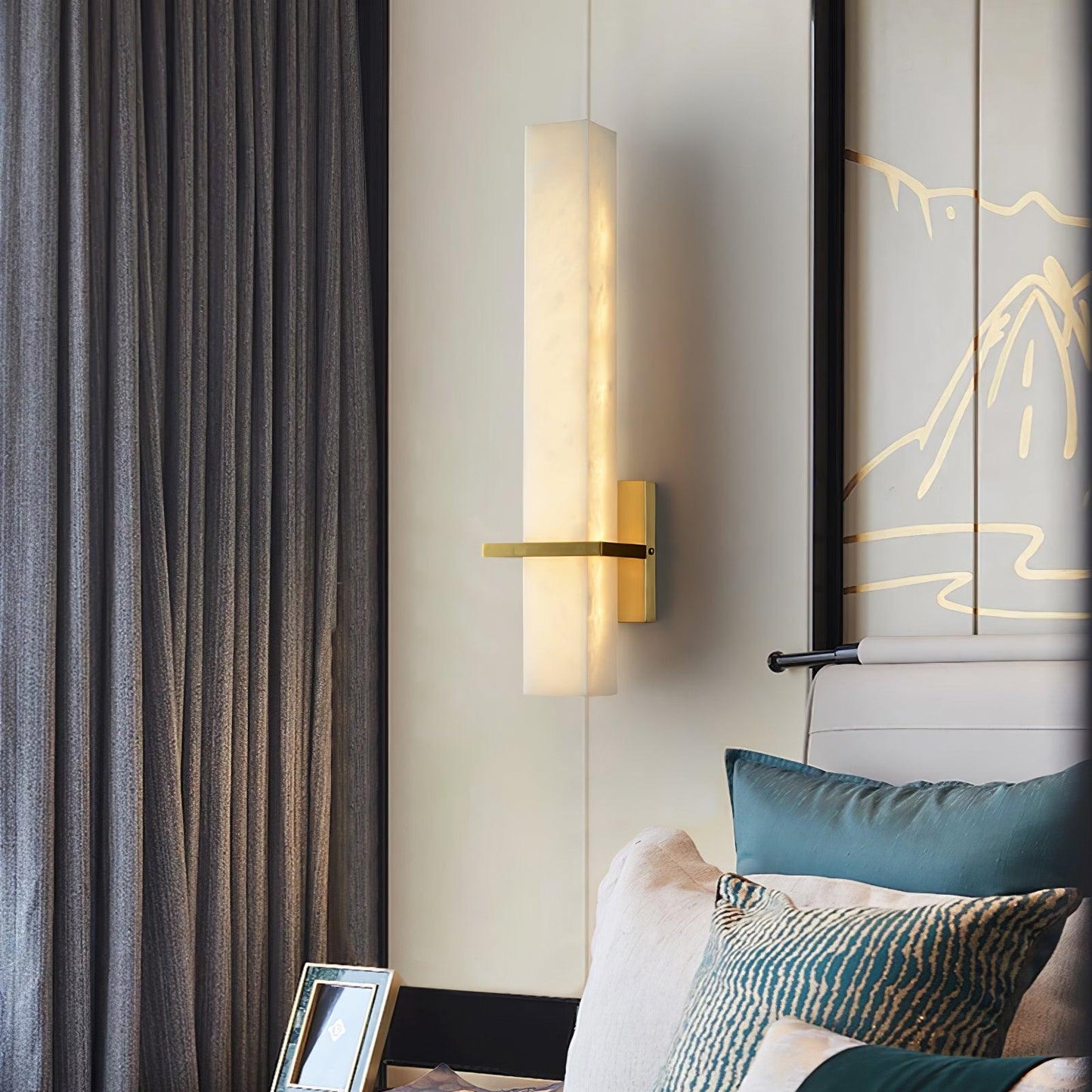 Milan Wall Sconce | Brass & Alabaster | Set of 2