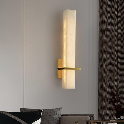 Milan Wall Sconce | Brass & Alabaster | Set of 2