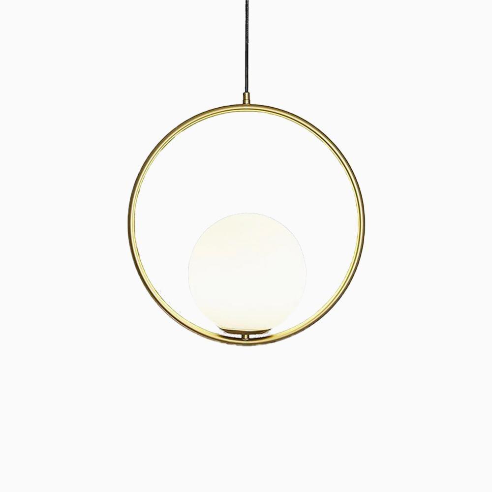Glass Pendant Lamp | Brass & Glass | Gold, Black, Chrome