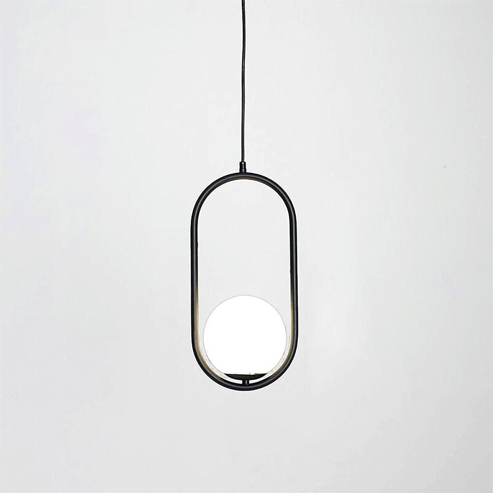 Glass Pendant Lamp | Brass & Glass | Gold, Black, Chrome