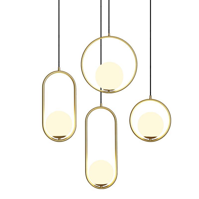 Glass Pendant Lamp | Brass & Glass | Gold, Black, Chrome
