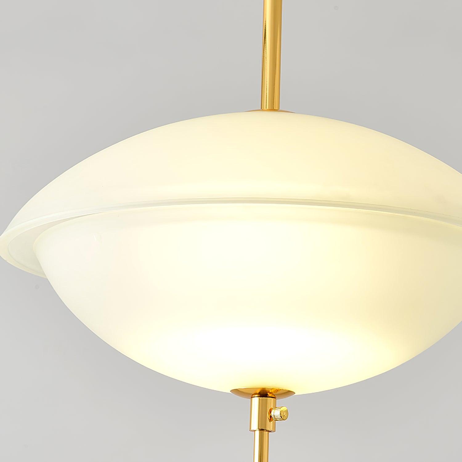 Miller Pendant Light | Opaline Glass & Metal | Gold & White