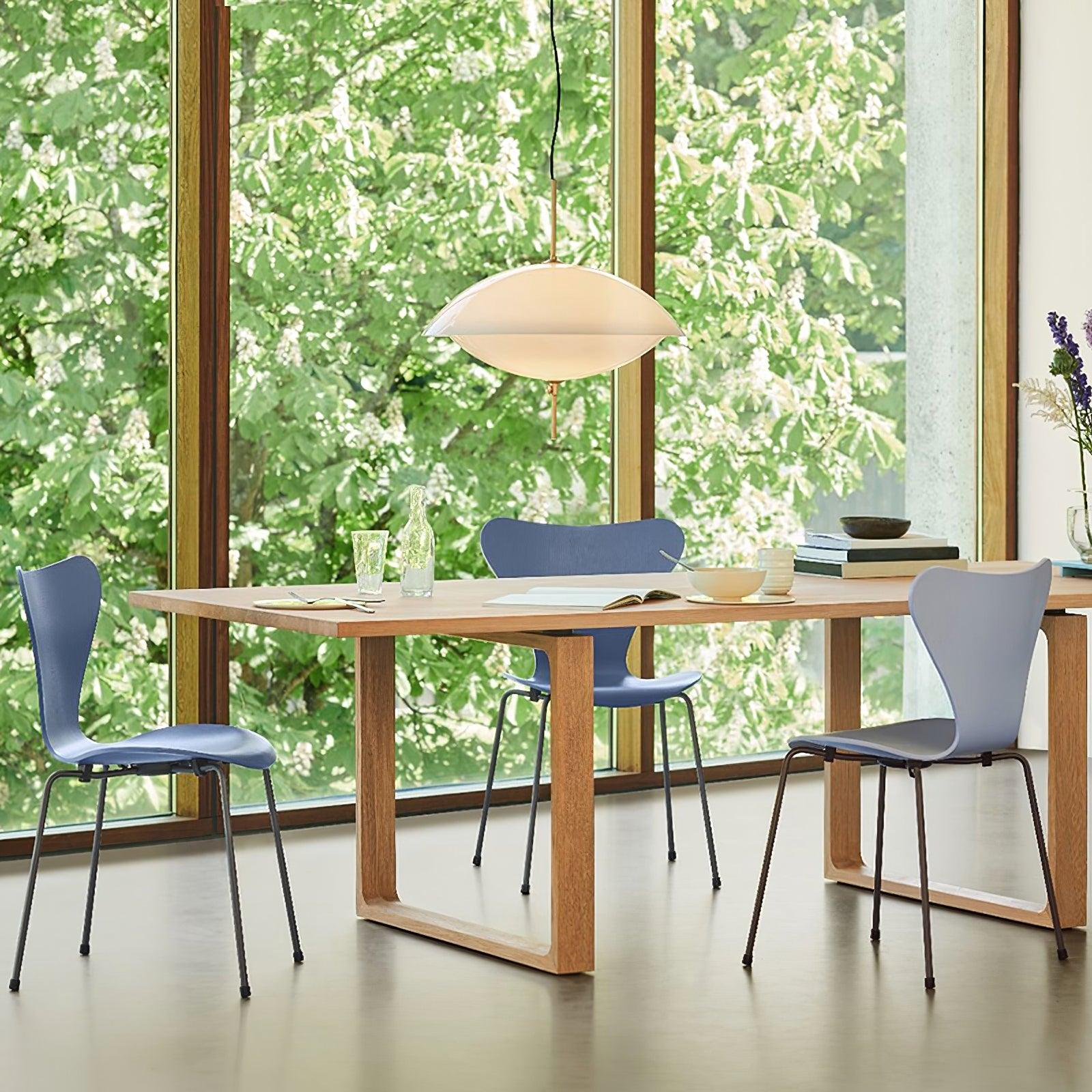Miller Pendant Light | Opaline Glass & Metal | Gold & White