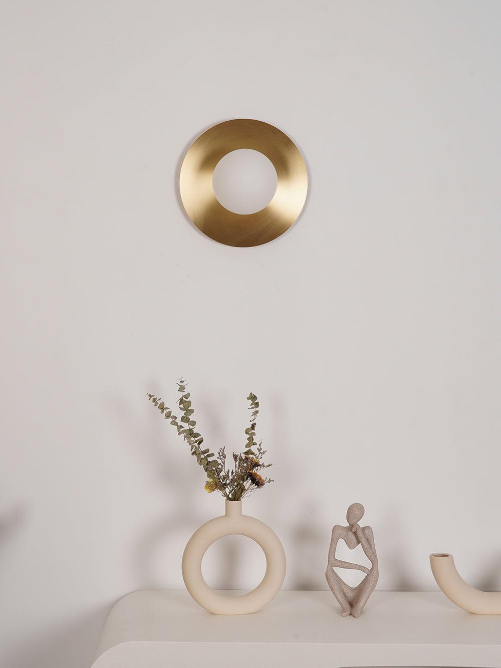 Round Glass Wall Lamp | Glass & Iron | 20cm or 30cm Diameter