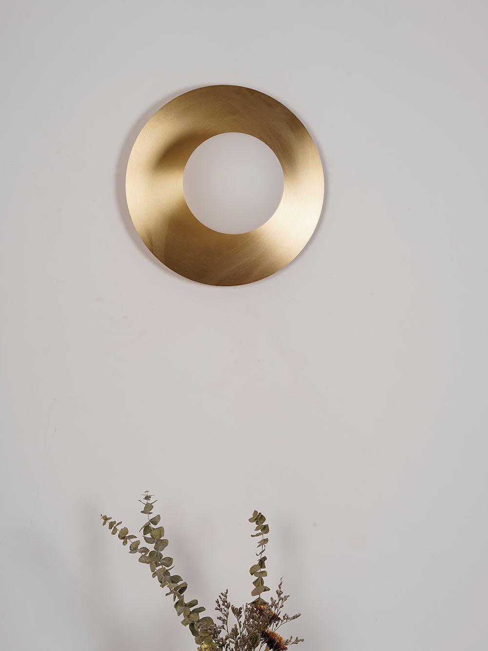 Round Glass Wall Lamp | Glass & Iron | 20cm or 30cm Diameter