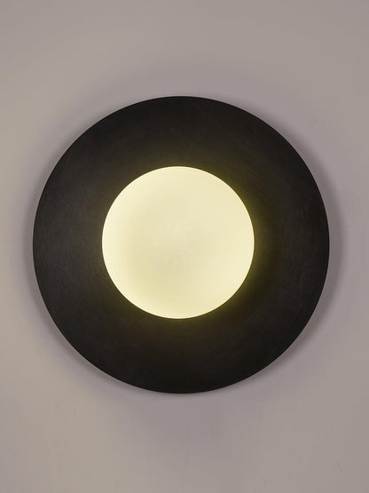 Round Glass Wall Lamp | Glass & Iron | 20cm or 30cm Diameter