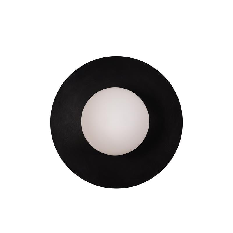 Round Glass Wall Lamp | Glass & Iron | 20cm or 30cm Diameter